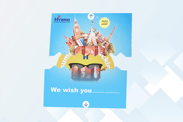 Pull & Crack Direct Mail Card with break-open design for promotions