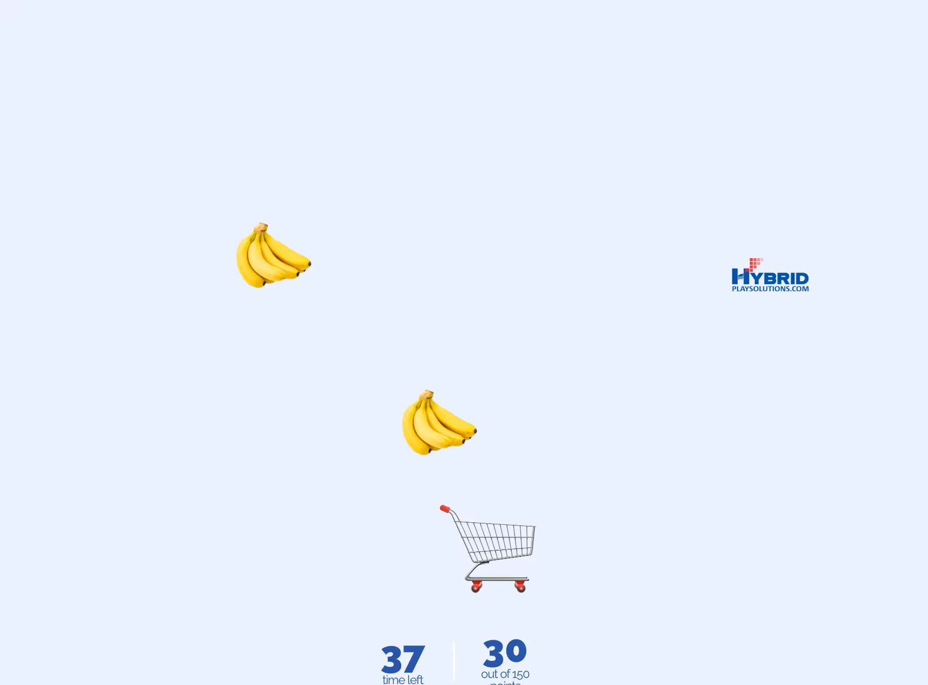 Drop Game advergame with players catching falling branded items