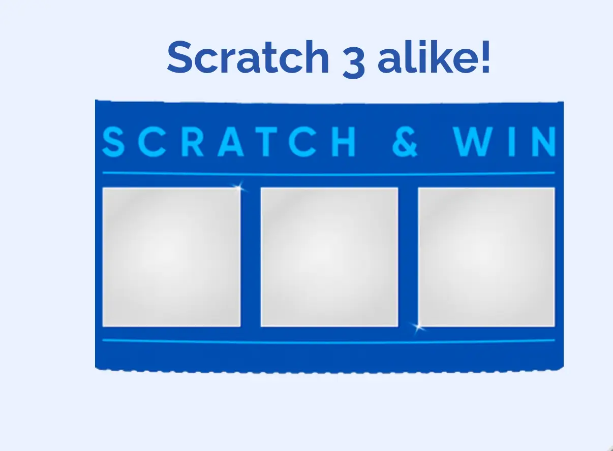 Interactive Scratch Card advergame revealing hidden icons for rewards